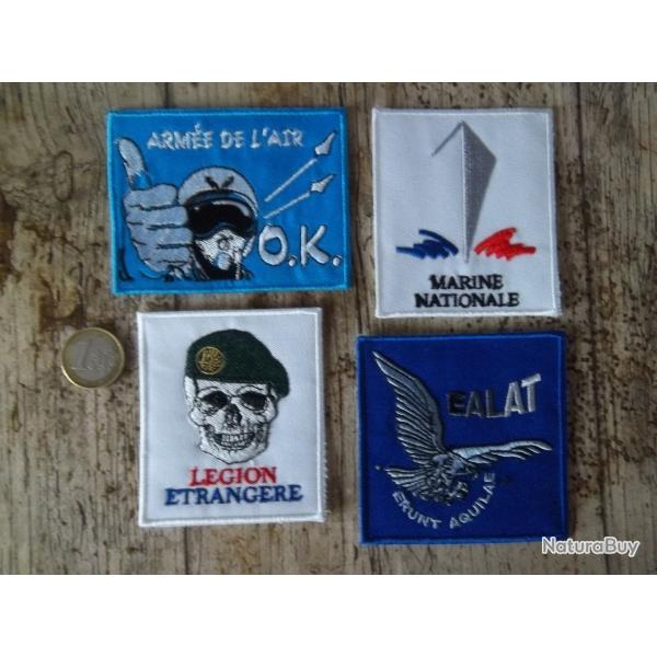 lot militaire 4 �cussons arm�e air marine l�gion aviation insignes collection