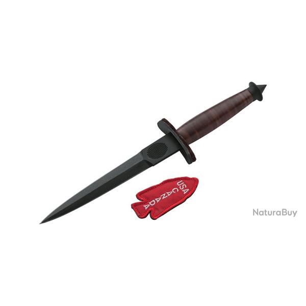 Boker Couteau V-42 Devil's Bridage 2.1 - Lame 178mm - Manche Cuir - Etui cuir