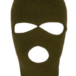 Cagoule Trois Trous en Laine Verte Kaki Confort et Chaude Ryder Taille unique Vert