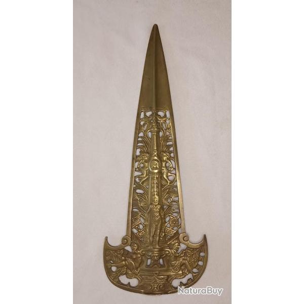 Pointe Hallebarde Pertuisane Garde SUISSE fin XIX�me bronze