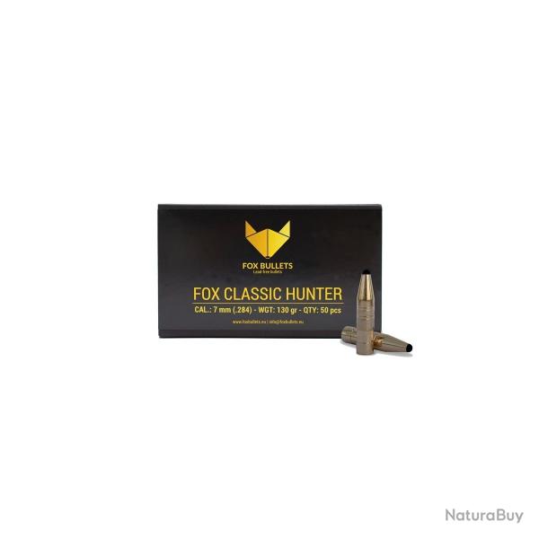 Boites de 50 Ogives Fox Bullets Fox Classic Hunter cal.7MM 130G