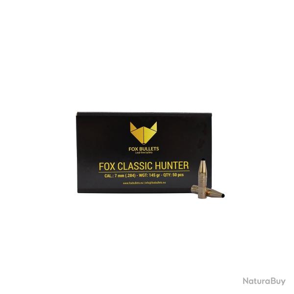 Boites de 50 Ogives Fox Bullets Fox Classic Hunter cal.7MM 145G