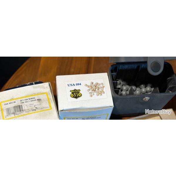 Balle 36 + bourre feutre