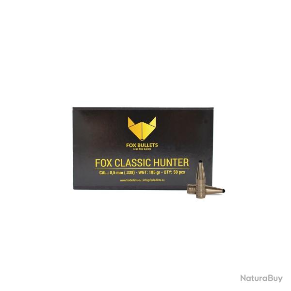 Boites de 50 Ogives Fox Bullets Fox Classic Hunter cal.8,5MM 185G