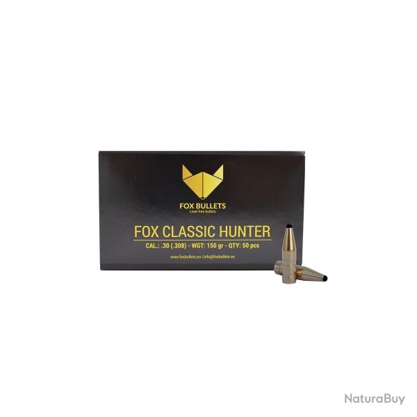 Boites de 50 Ogives Fox Bullets Fox Classic Hunter cal.9,3MM 220G