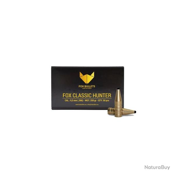 Boites de 50 Ogives Fox Bullets Fox Classic Hunter cal.9,3MM 250G
