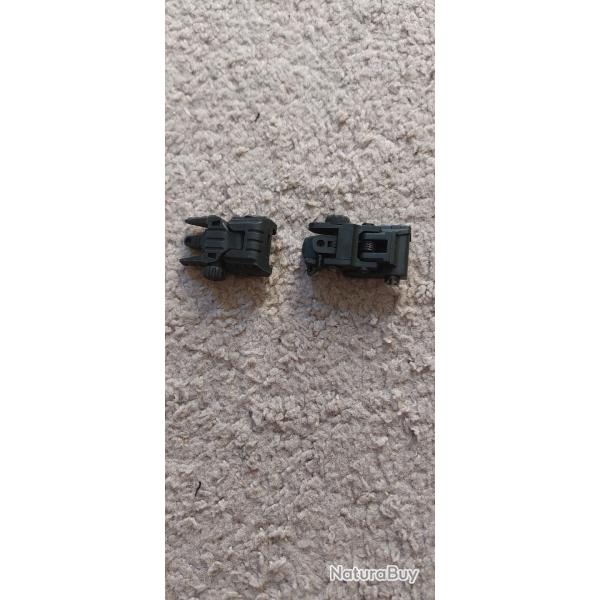 Hausse pliante picatinny en polymere