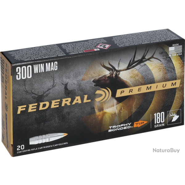 Cartouches F�d�ral Trophy Bonded cal 300 win mag 180grs 11.7g