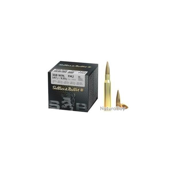 Sellier & Bellot cal.308 Win FMJ 147 Grains - 9,55g x50