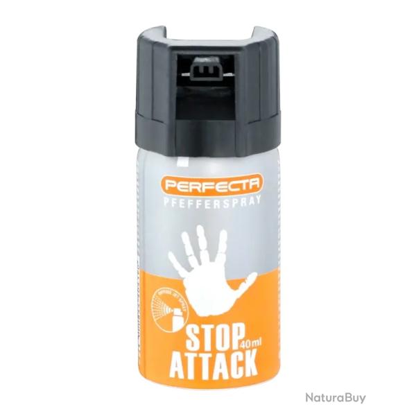 Bombe anti-agression Perfecta STOP ATTACK GAZ OC POIVRE 40 ML