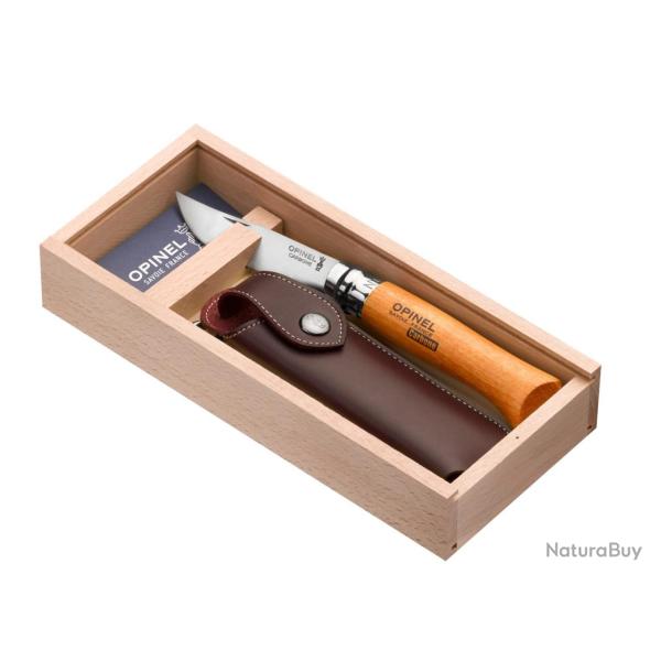 Opinel N08 Carbone Plumier + Etui