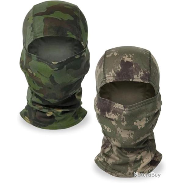 2 Pi�ces Cagoule Masque de Ski Camouflage Cagoule Couverture de Visage Tactique Cyclisme