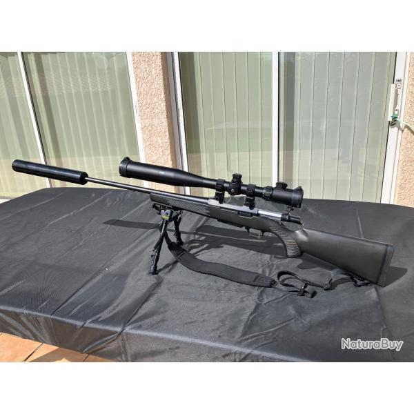 carabine .222 REM Browning  A BOLT II avec silencieux d'origine