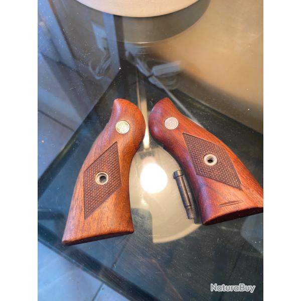 Plaquettes bois vintage RUGER SECURITY SIX
