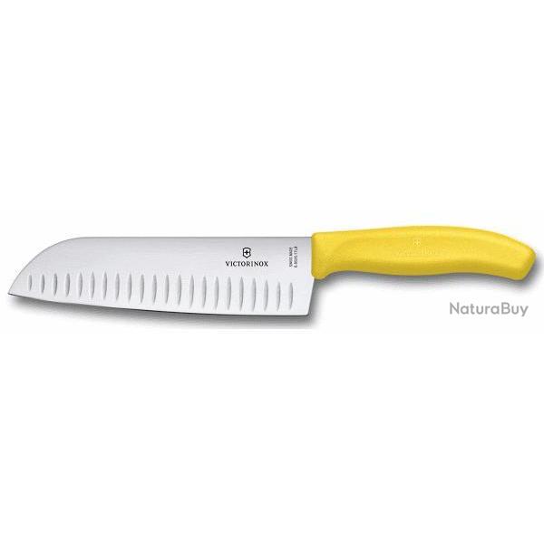 6.8526.17L8B couteau Santoku alv�ol� Victorinox SwissClassic lame 17cm
