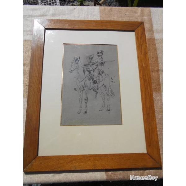 DESSIN SOLDAT CAVALIER DU SECOND EMPIRE