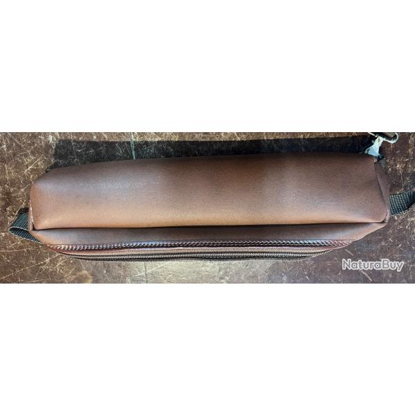 ETUIT LUNETTE SPORFABRIC CUIR NEUF 34CM