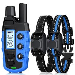 Double Collier Dressage &Eacute;lectrique Chien 2600 m &Eacute;tanche IP67 Rechargeable T&eacute;l&eacute;commande Longue Port&eacute;e