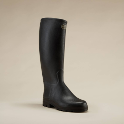 Bottes noir Le Chameau Saint-Hubert - Doubl&eacute;es cuir - 43 / 42 cm