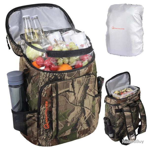 Sac-�-dos isotherme MONTURES isol� pour 36 canettes avec couvercle isolant, sac-�-dos isotherme