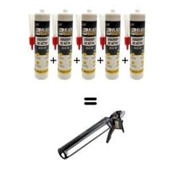 Wahoo ! Pack de 5 Goudrons de h&ecirc;tre BLACK BEASTS cartouche 310g + pistolet offert + casquette RWS