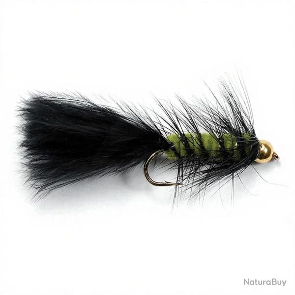 Mouche FMF Wooly bugger gold nugget olive 1607 H10