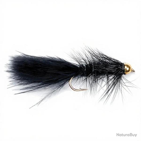 Mouche FMF Wooly bugger gold nugget black 1606 H10