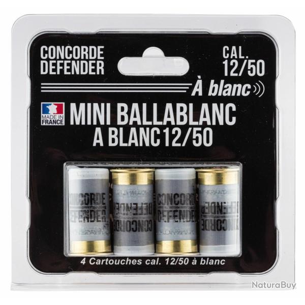 Concorde Defender 4 cartouches Mini Ballablanc cal. 12/50 � blanc