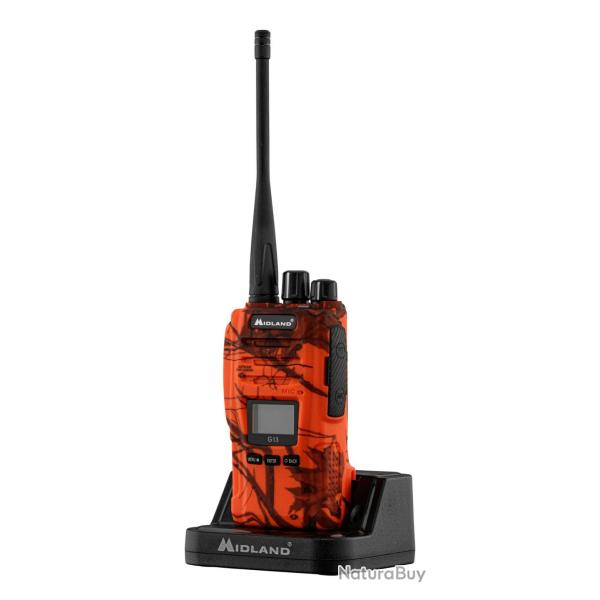 Talkie-Walkie Midland G13 - Noir ou orange camo orange