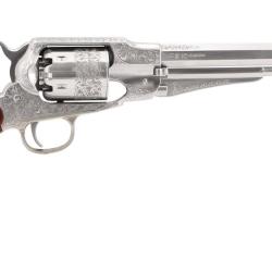 Revolver Uberti 1858 New Army Inox Grav&eacute; main Cal.44Mag 8"
