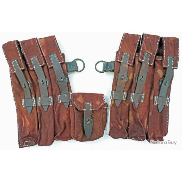 Paire de porte chargeur pour MP38 ou MP40 terrain marron