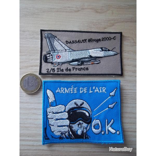 lot �cussons militaire arm�e air mirage 2000 insignes collection