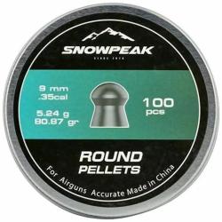 100 Plombs d&ocirc;m&eacute;s Calibre 9 mm Snowpeak