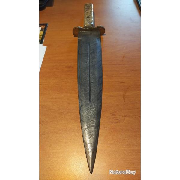 Dague de chasse lame Damas