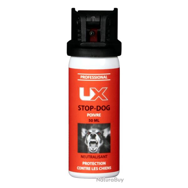 Bombe anti-agression Umarex STOP DOG GAZ OC POIVRE 50ml Clapet