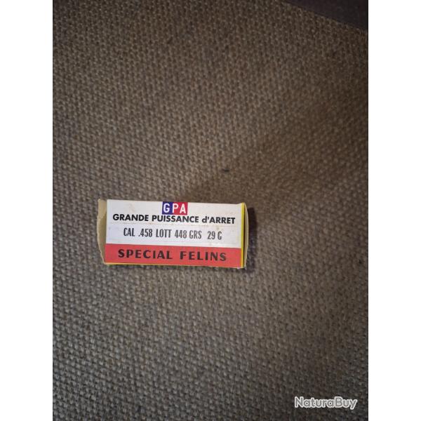 MUNITION SOLOGNE CAL 458 LOTT SPECIAL FELINS