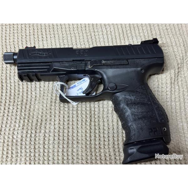 Superbe tat ! Pistolet Walther PPQ Q4 TAC - Optic ready + Filet - 9mm - ADF-BH426