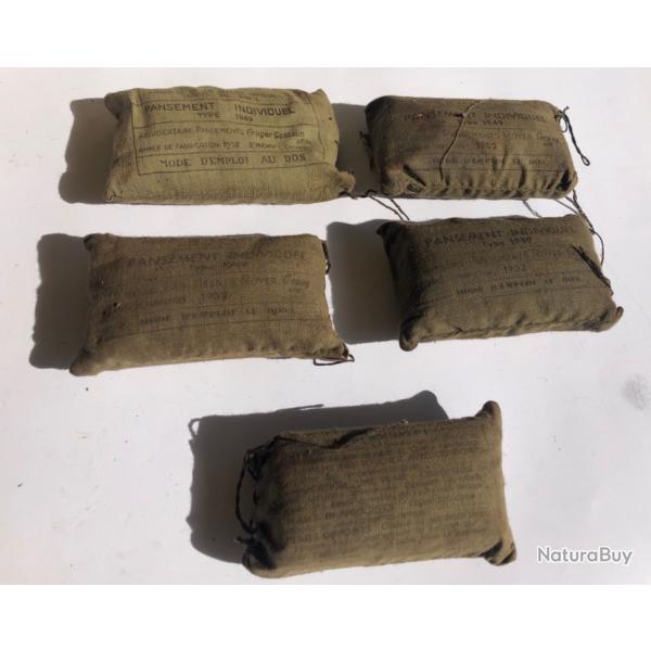 Lot de 5 pansements Arm�e Fran�aise Indochine