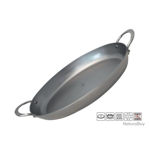 Plat a rotir ovale 2 anses De bruyer MINERAL 36x26cm