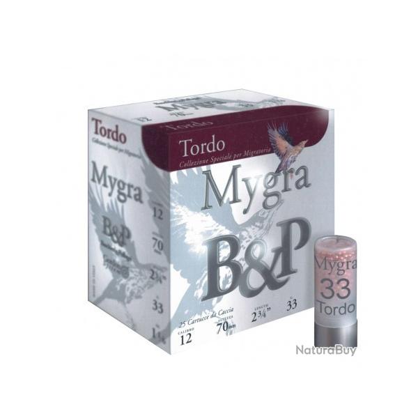 Cartouches B&P Mygra Tordo 33g BJ plomb n�9.5 - Cal. 12 x2 boites