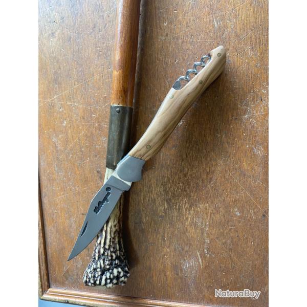 COUTEAU LE BOUGNA BOIS BOIS   TECK TIRE  BOUCHON   2025  4