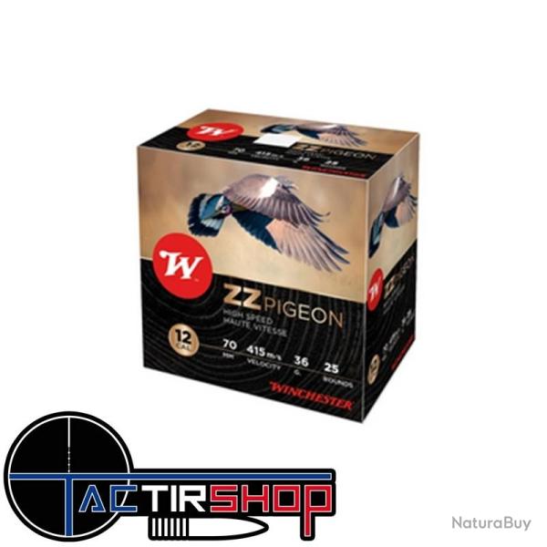 Cartouches Winchester ZZ Pigeon cal 12 70 36g Boite 25