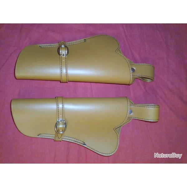 2 -HOLSTER WESTERN SEMI CUIR