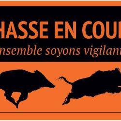 Panneau de signalisation Chasse en Cours orange XTREM WILDBOAR