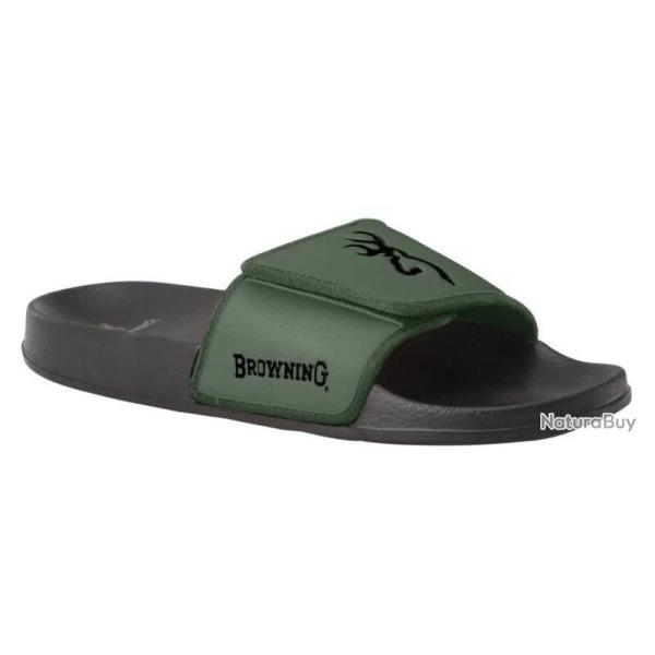 Claquettes Buckmark vertes BROWNING-44