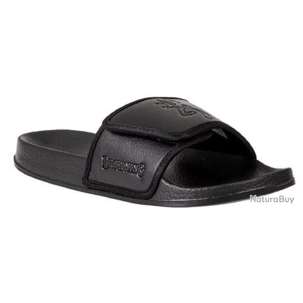 Claquettes Buckmark noires BROWNING-43