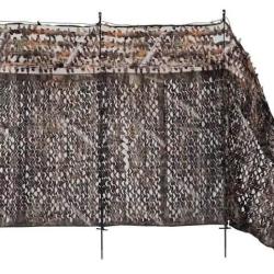 Hutteau camouflage 3D bois bi-mati&egrave;re - 3 piquets 1,5 x 3 m