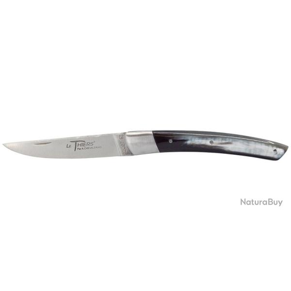 Couteau Chevalerias Le Thiers 1 pi�ce - Lame 110mm - 1 Mitre inox - Manche Corne Noire