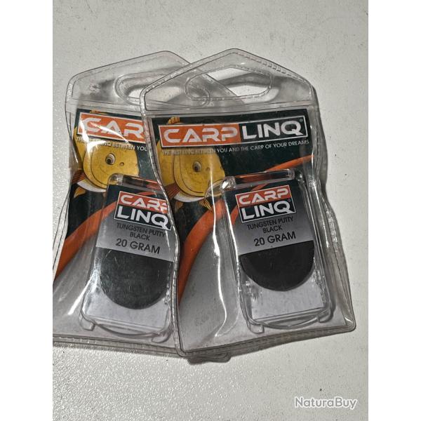 2 x 20 gr PATE tungsten putty black Carplinq p�te TUNGSTENE plomb�e peche carpe