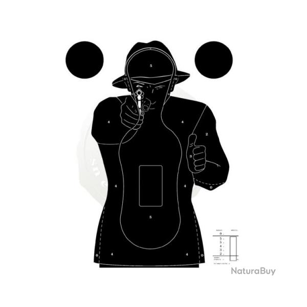 Cible silhouette police 51x71cm